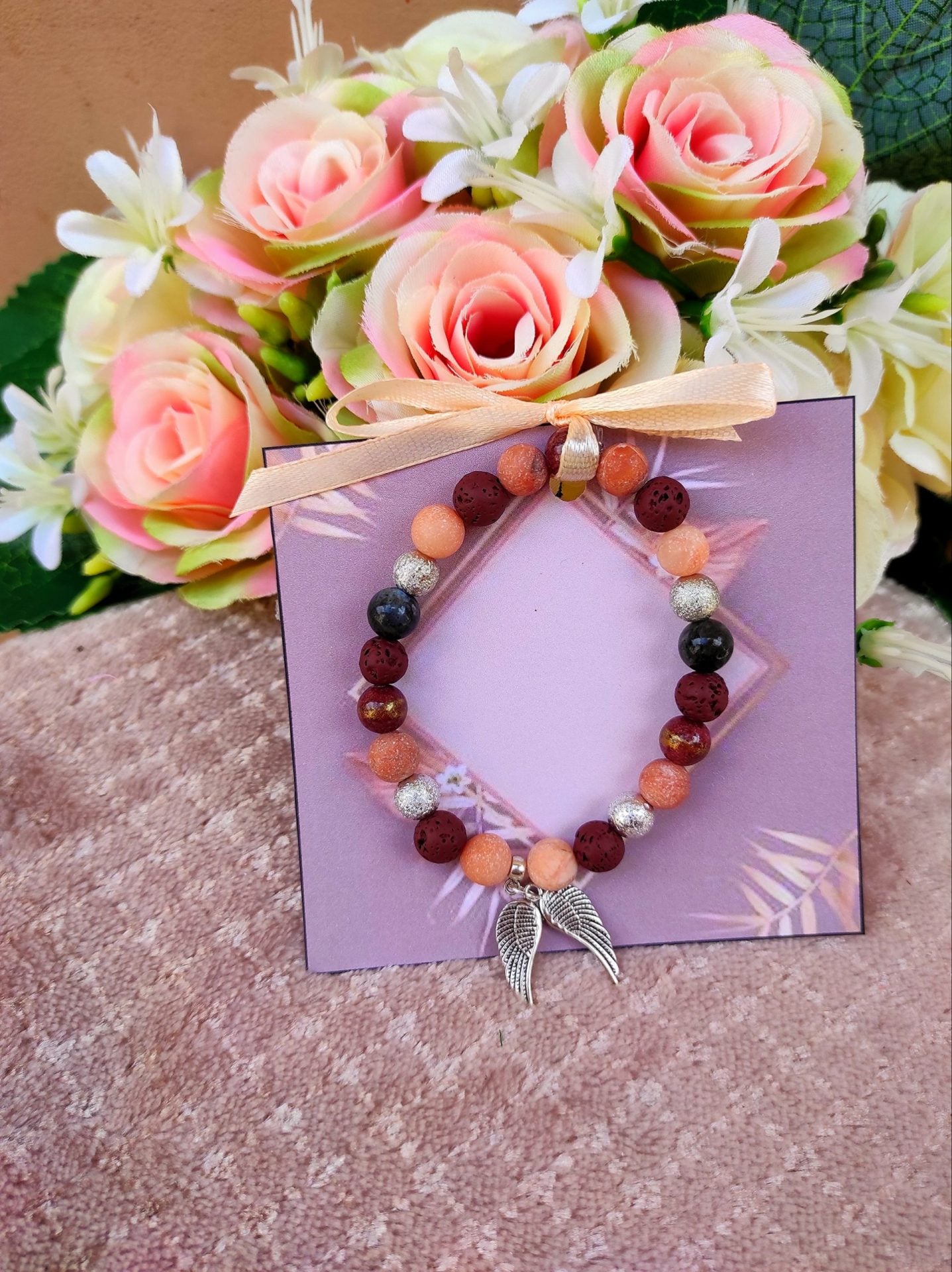 Angyalszárnyas védő karkötő